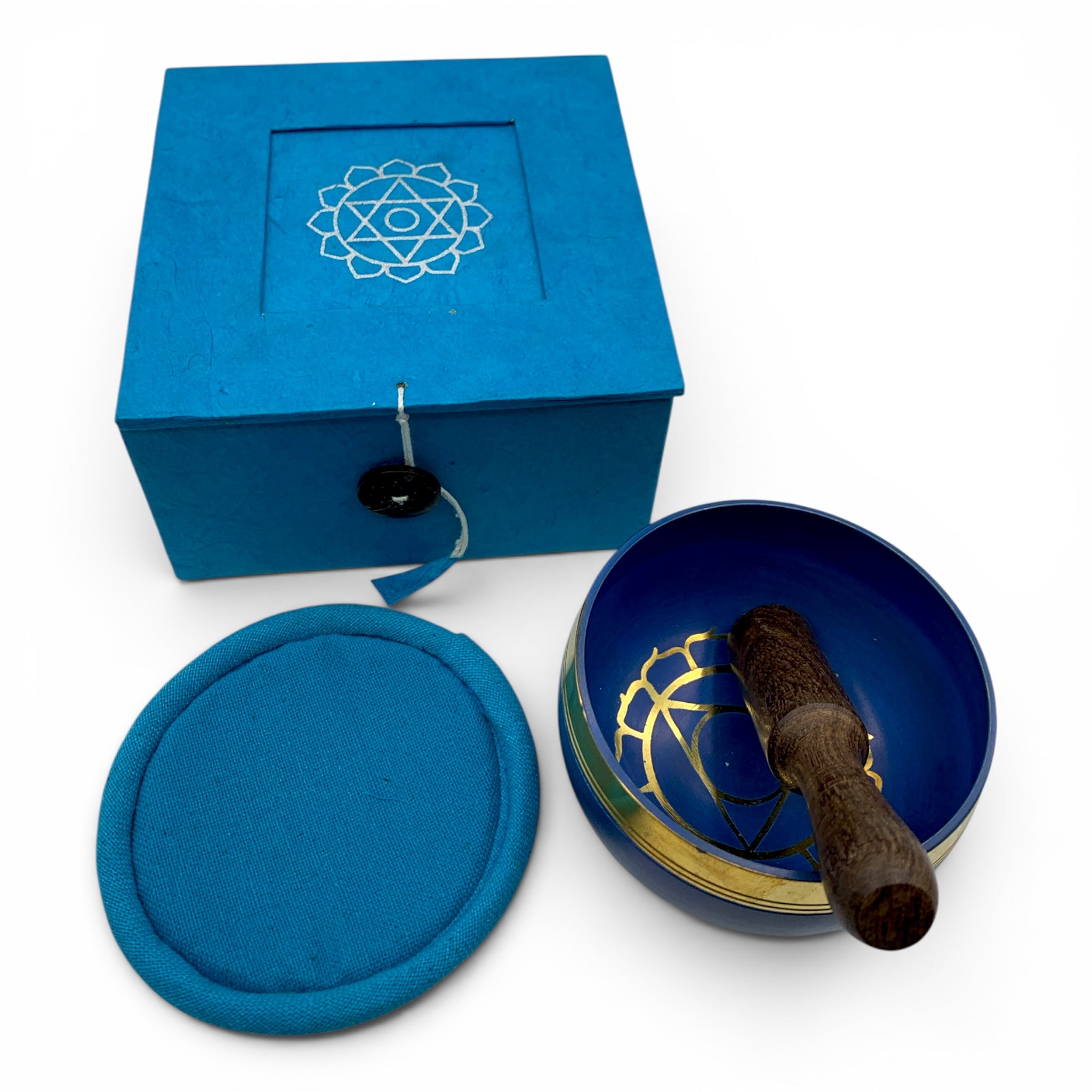 Singing Bowl - Tibetan 3" Blue (Throat Chakra) - Happy Soul Online